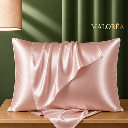 Taie d'oreiller en soie 50x70 cm rose